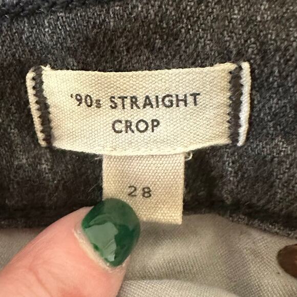 MADEWELL | The '90s Straight Crop Jean Benley Wash Stretch Raw Hems | Size 28 - Picture 9 of 11